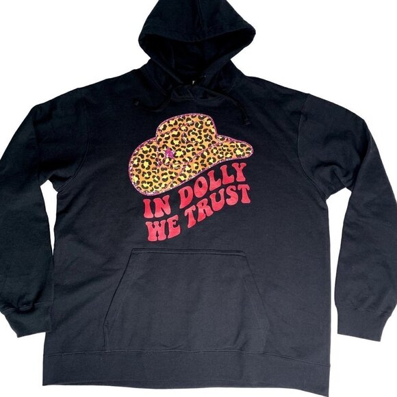 Port Company In Dolly We Trust Women/Unisex Graphic Pullover Hoodie SZ XL NEW - Picture 2 of 9